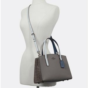 Coach Colorblocked Charlie 28 Pebble Leather